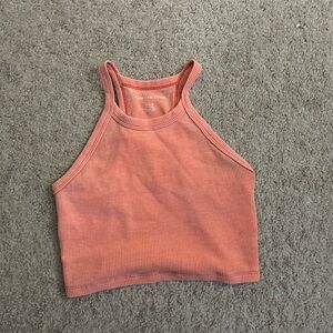 Peach high neck tank top
